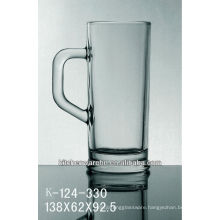 drink glass with handle/thick bottom drink glass/machine made drink glass/high quality drink glass with handle